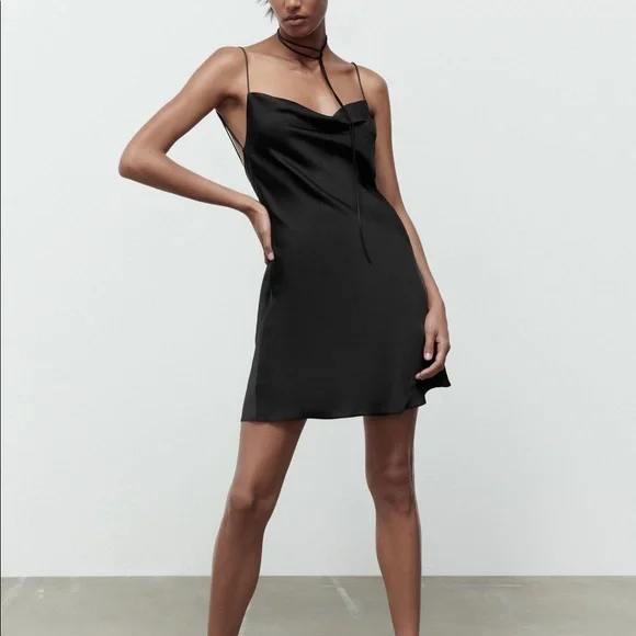 zara mini silk dress zara black silk backless mini dress size medium
